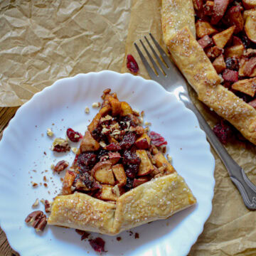 Apple Cranberry Galette horizontal image
