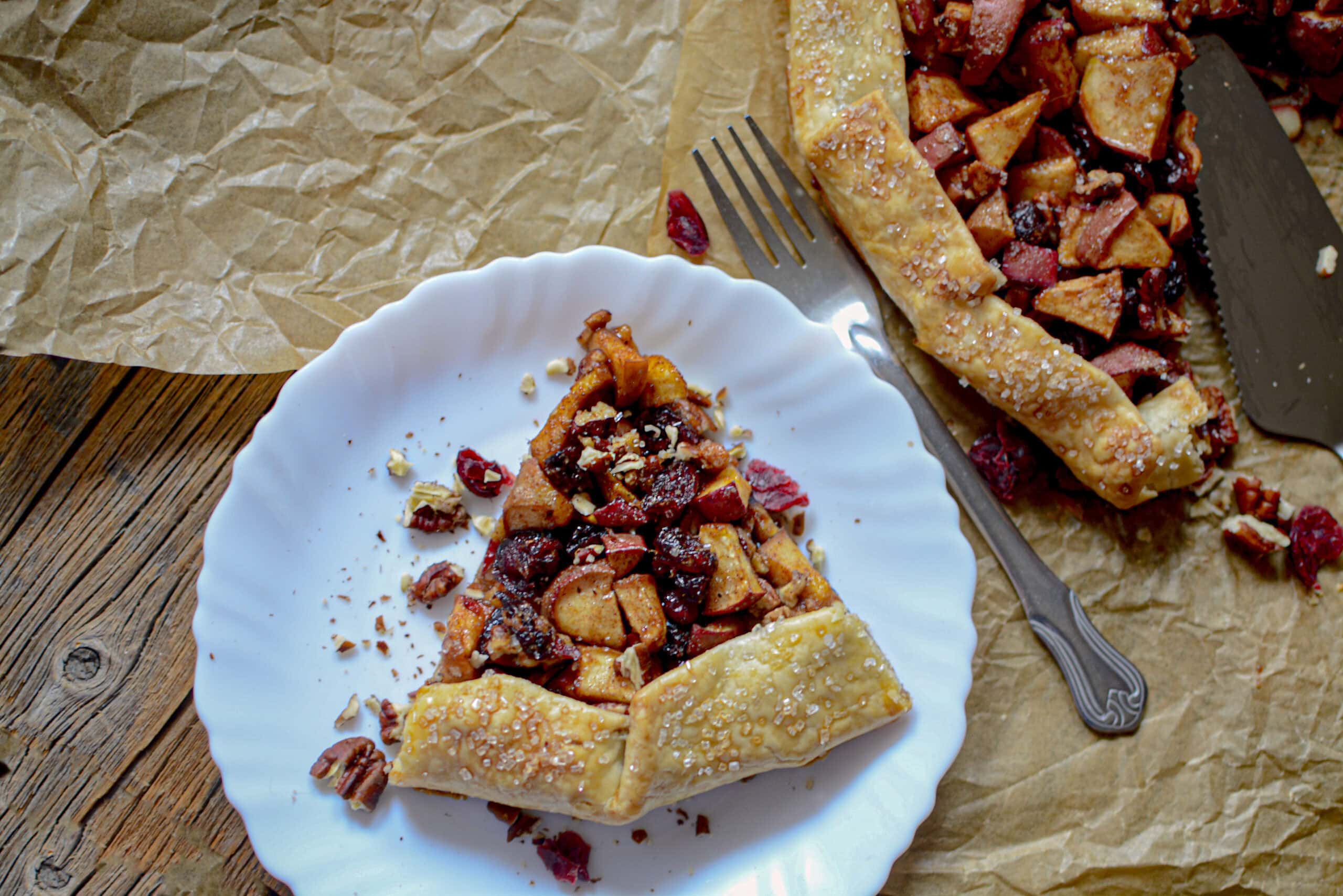 Apple Cranberry Galette horizontal image