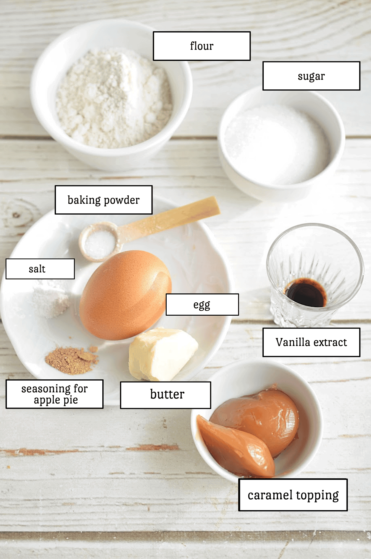 Caramel Apple Spice Thumbprints ingredients