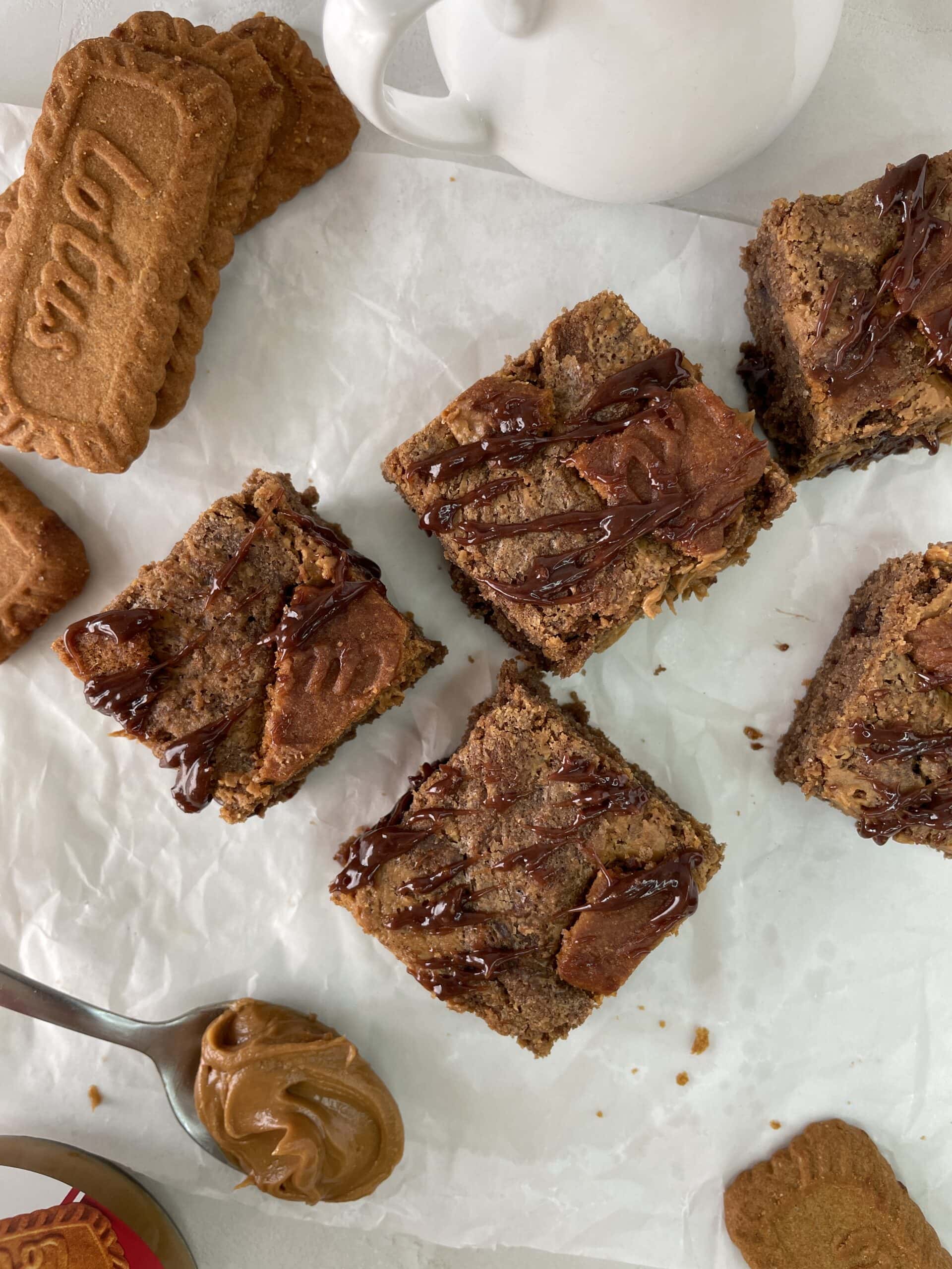 vertical image with brownies