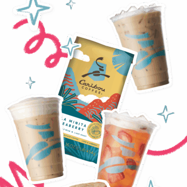Caribou Coffee products.