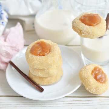 horizontal Caramel Apple Spice Thumbprints