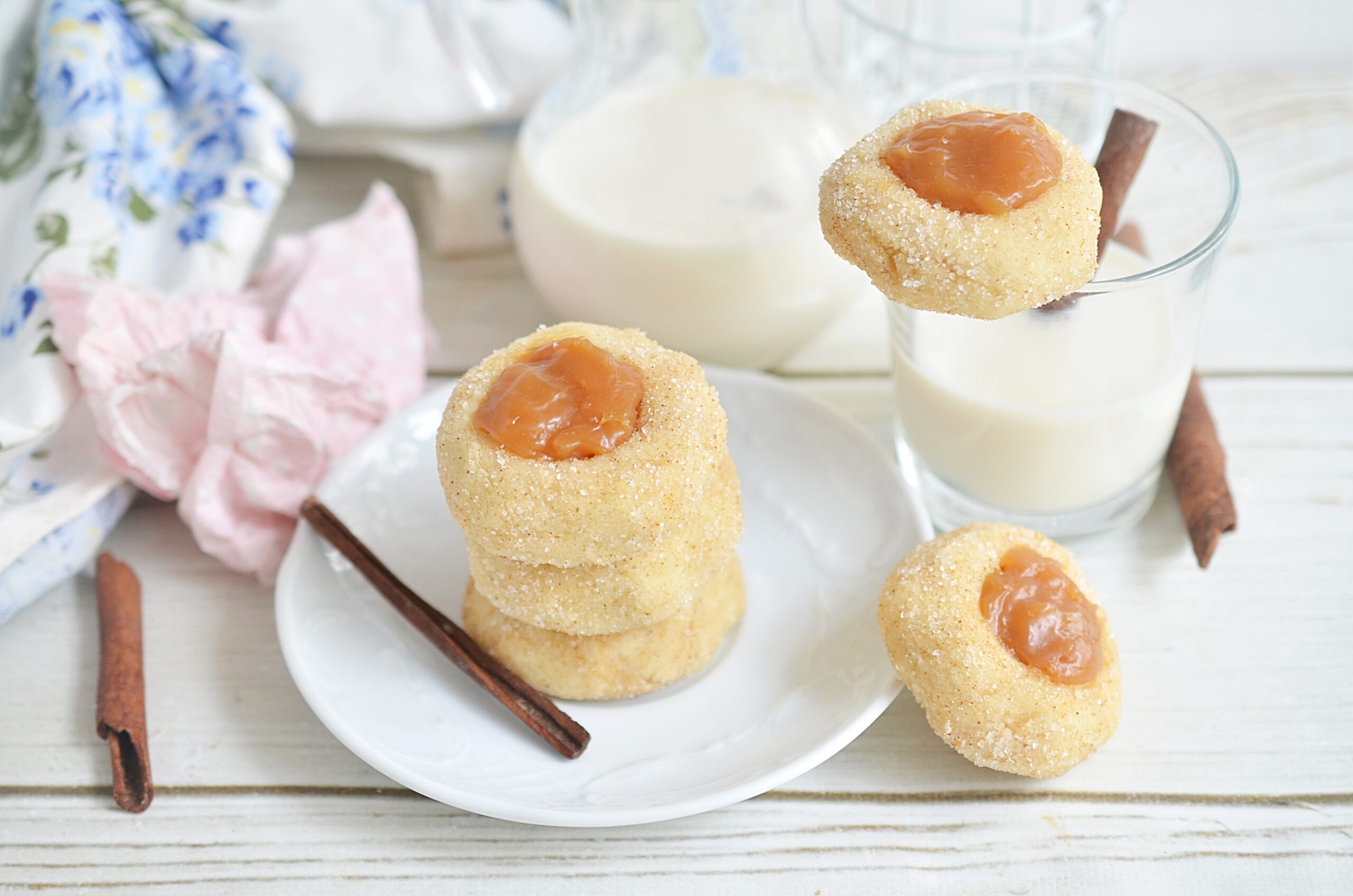 horizontal  Caramel Apple Spice Thumbprints