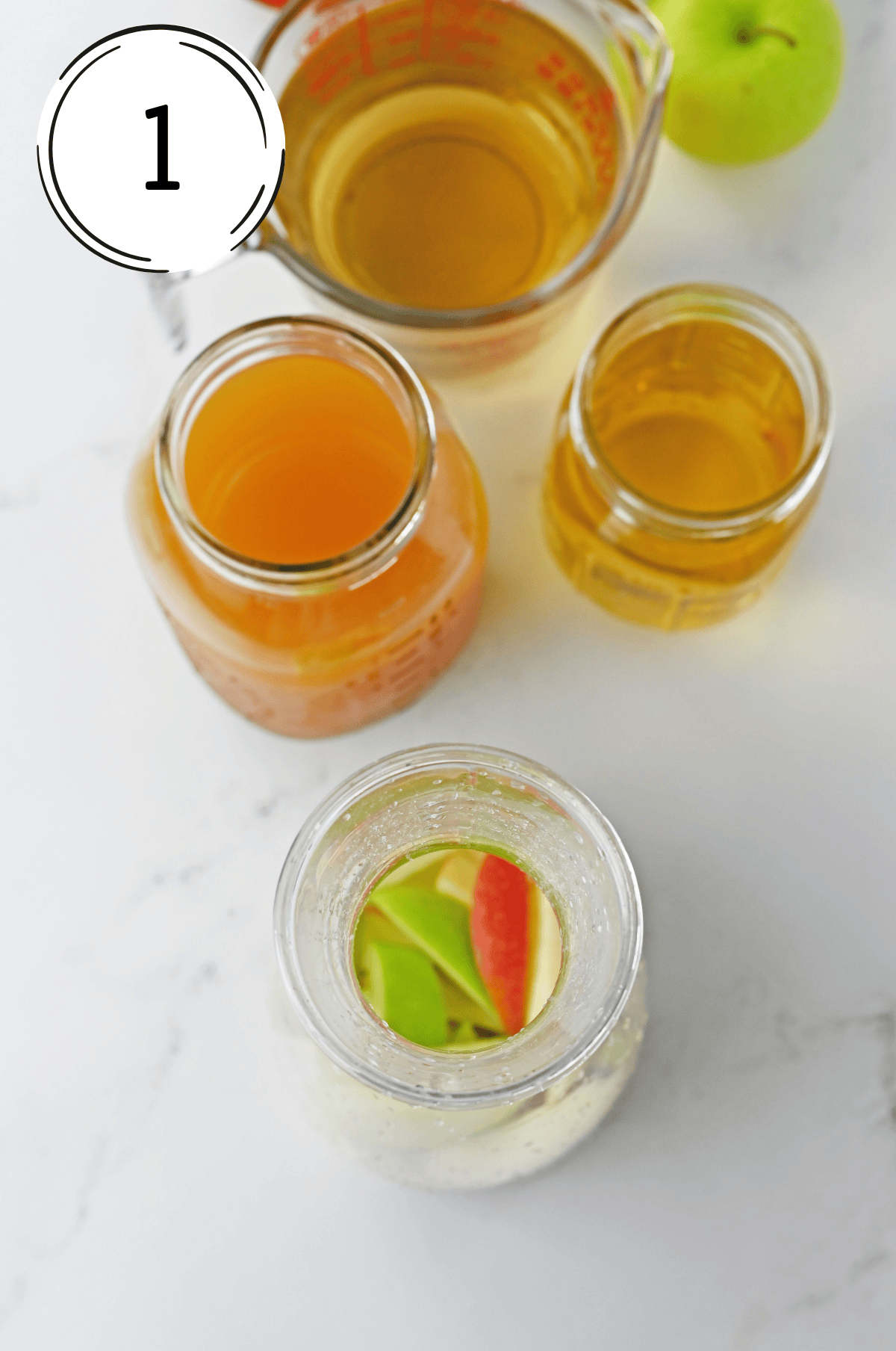 step one of apple pie punch recipe