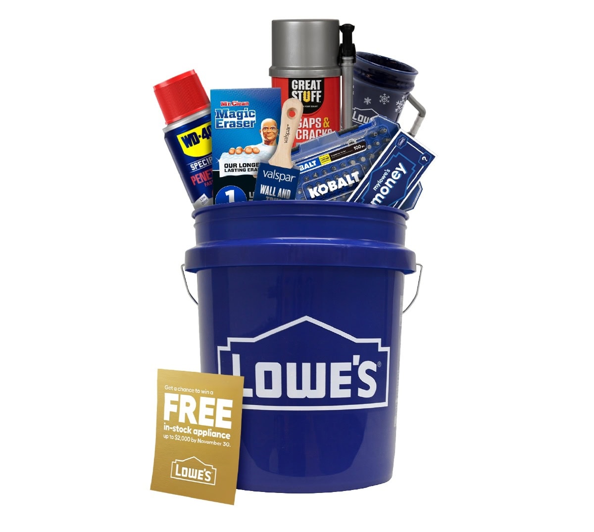 2025 Lowes Black Friday Bucket Giveaway Items.