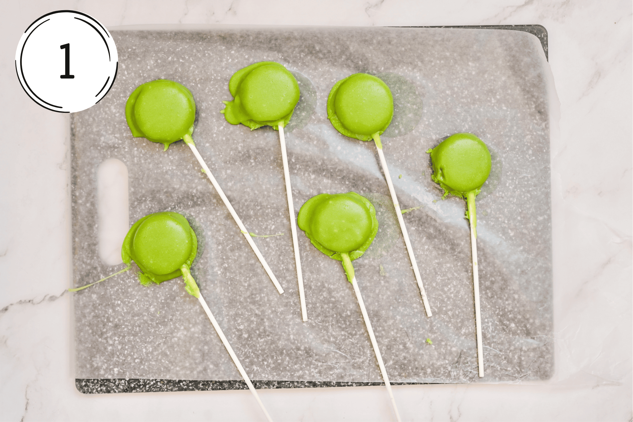 step 1 grinch oreo pops