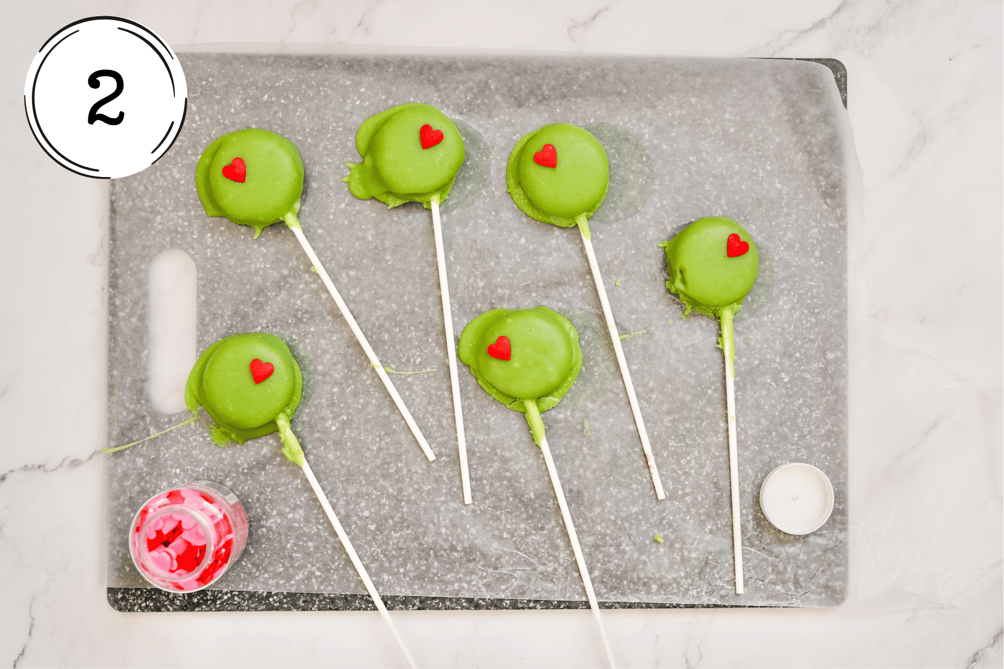 step 2 grinch oreo pops