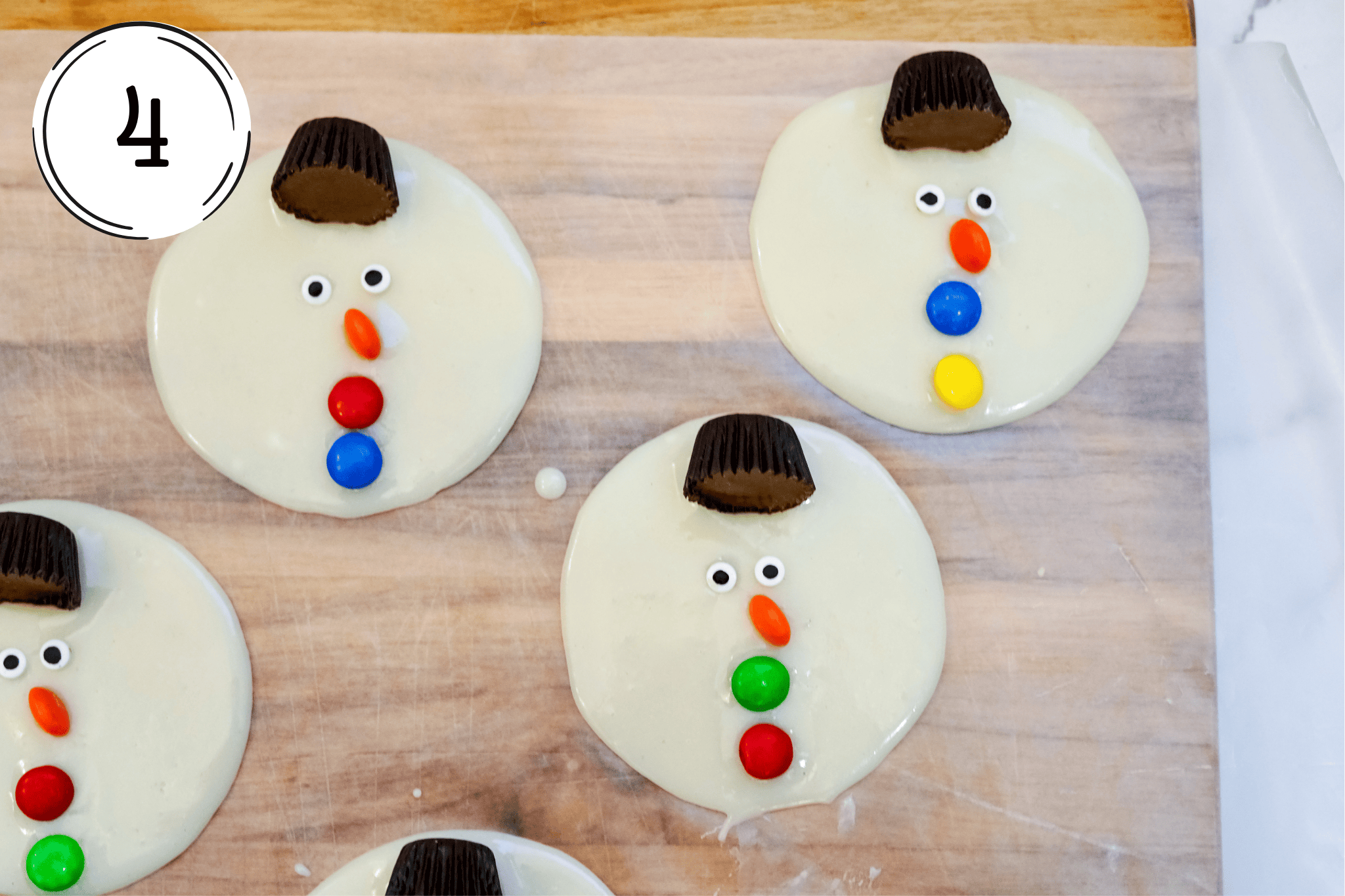 with hat and buttons