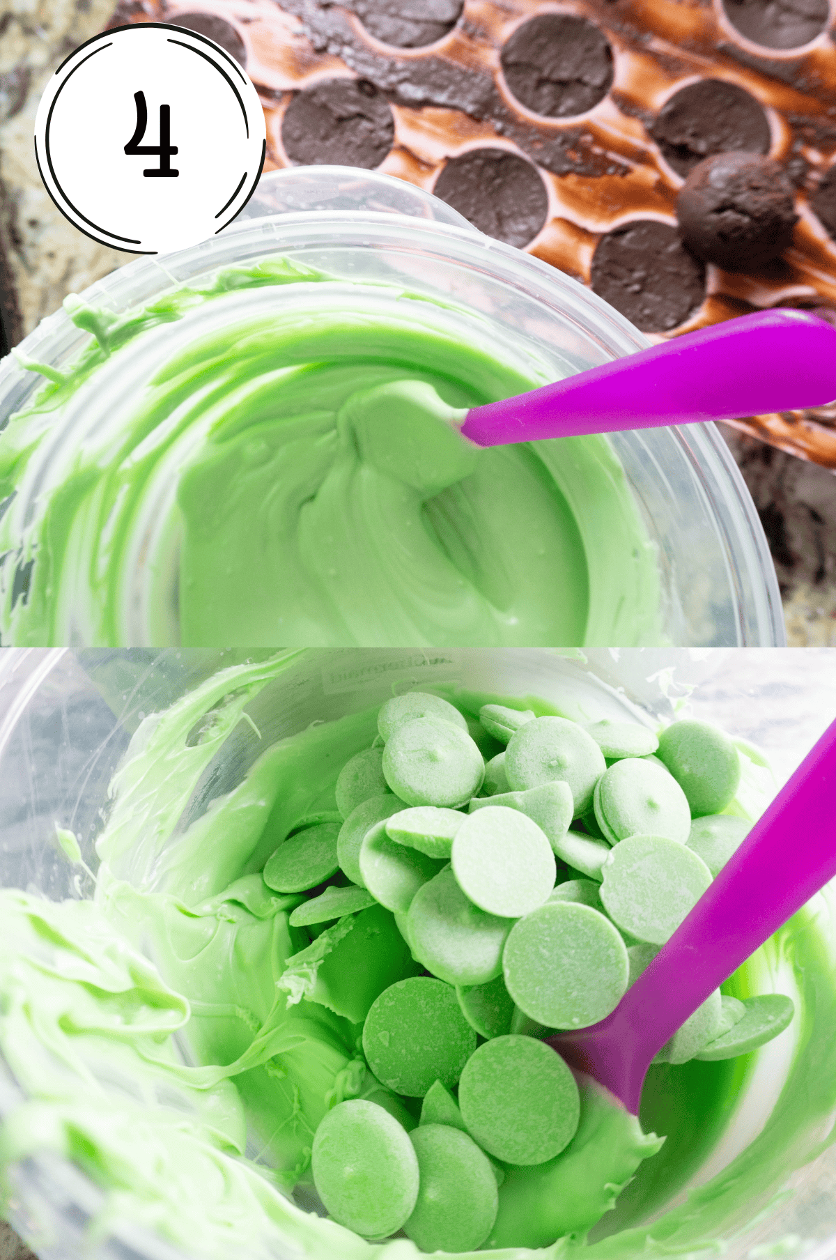 dipping chocolate to green choco