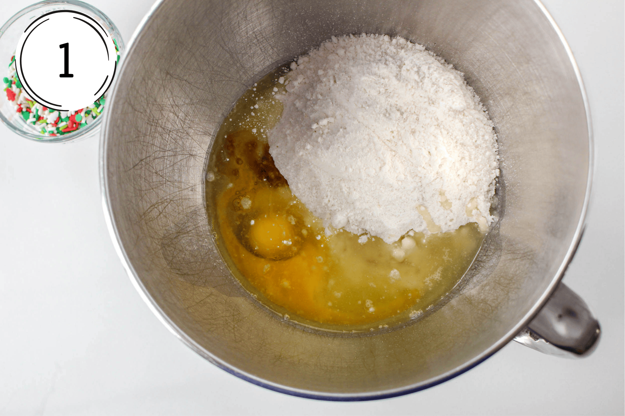 step 1 in baking process