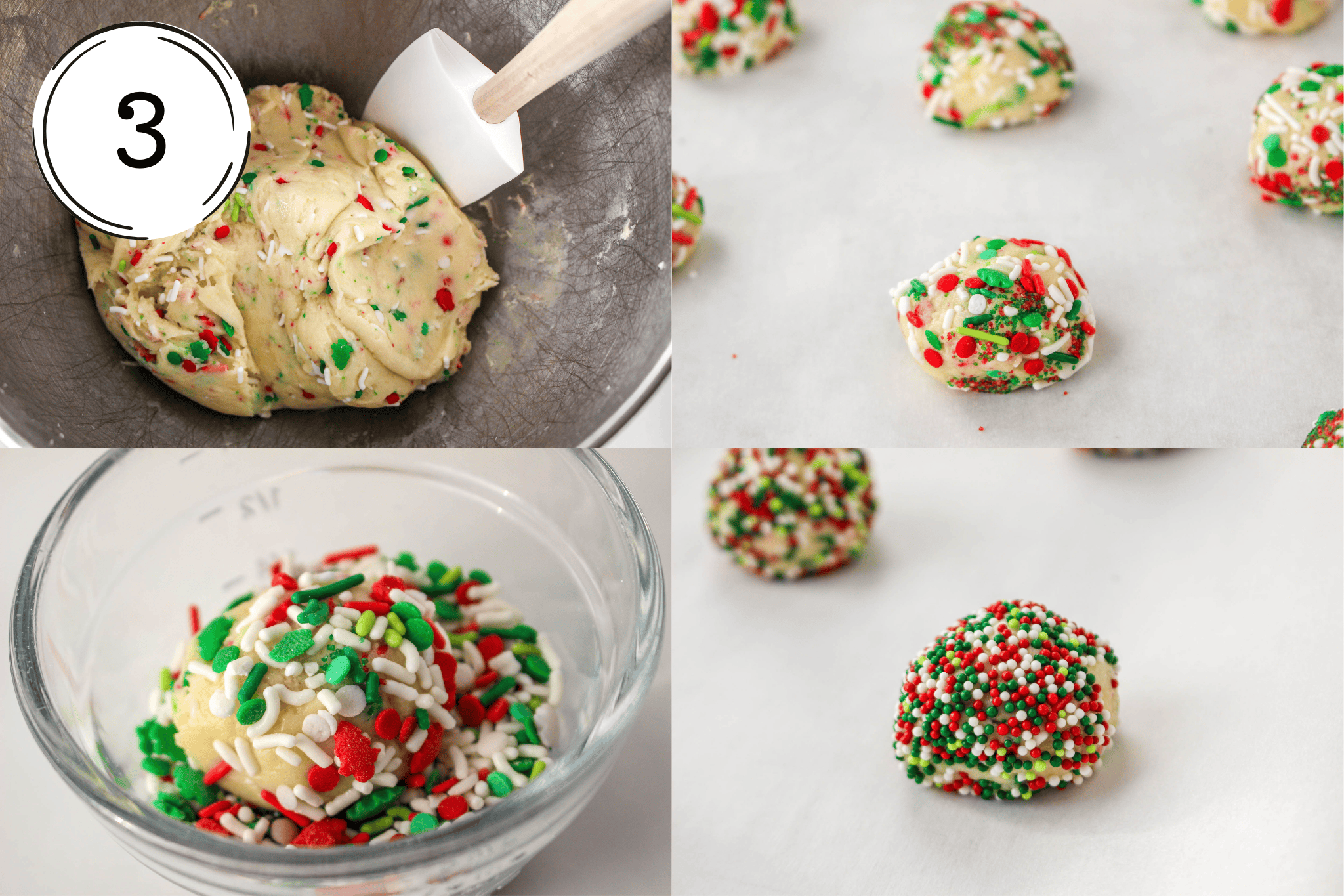 sprinkles and dough mix