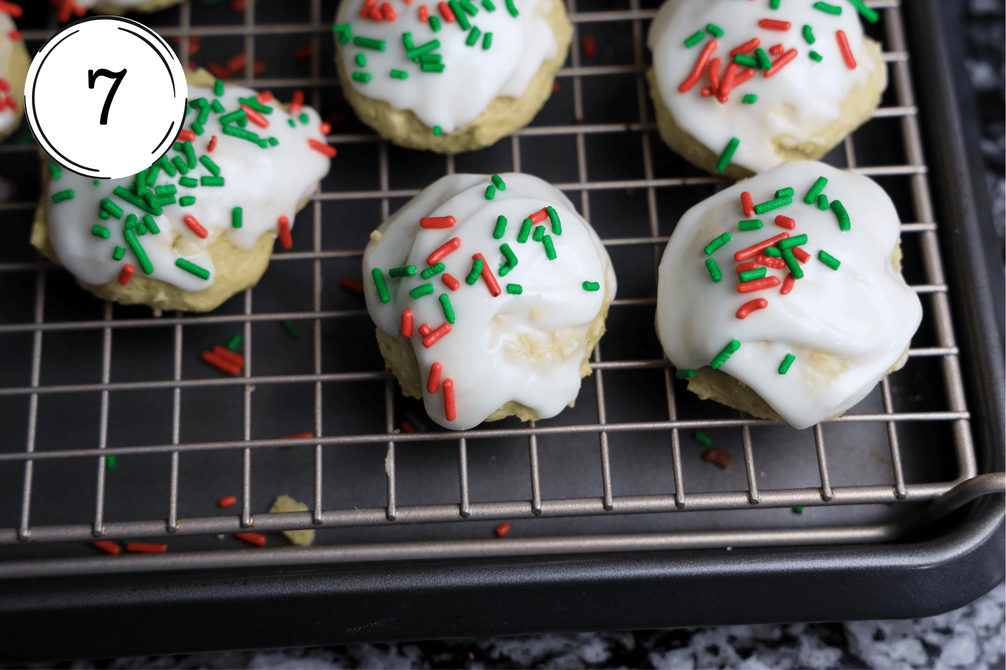 topped with sprinkles