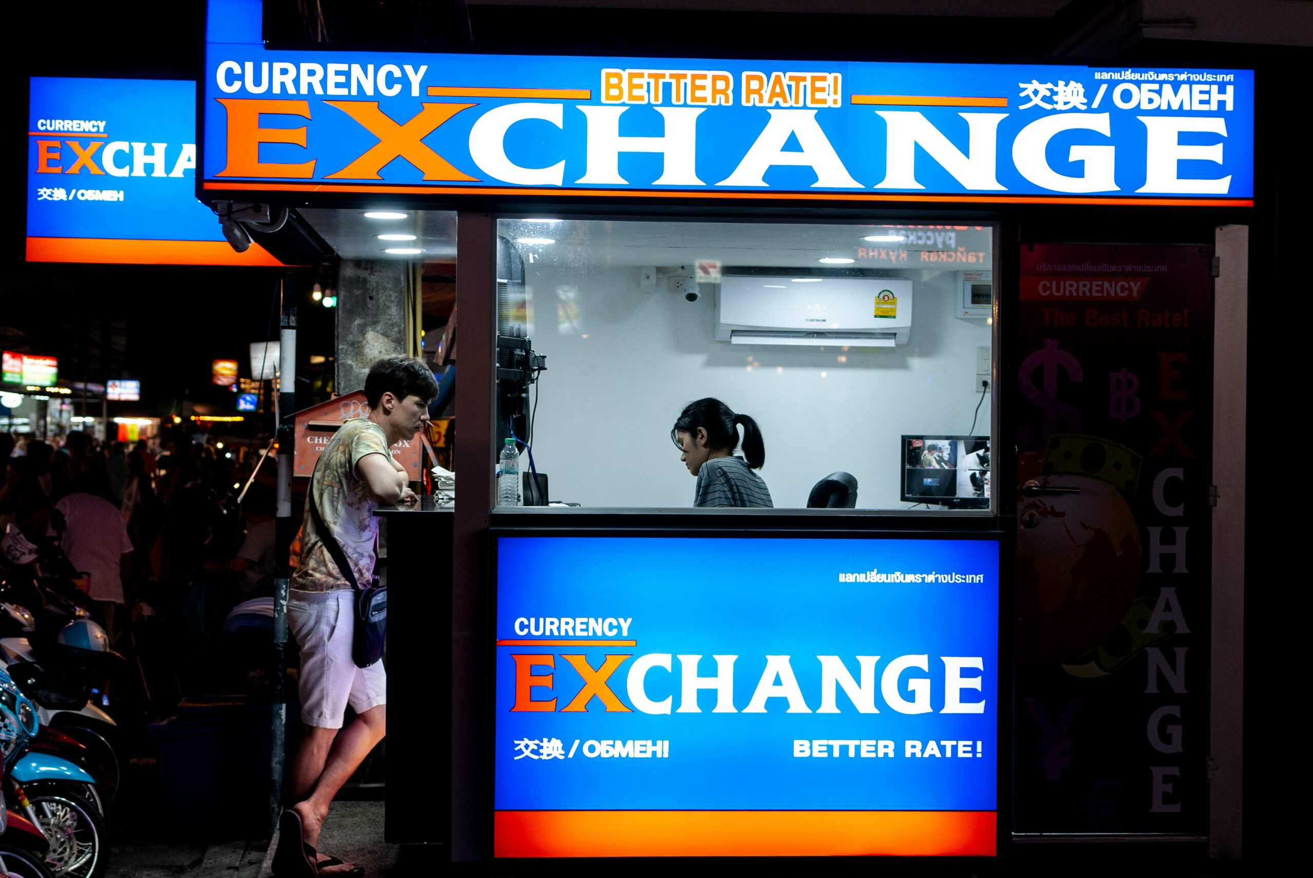 currency exchange kiosk