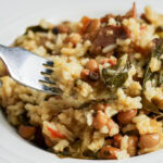 Slow Cooker Black Eyed Peas Collards and Rice