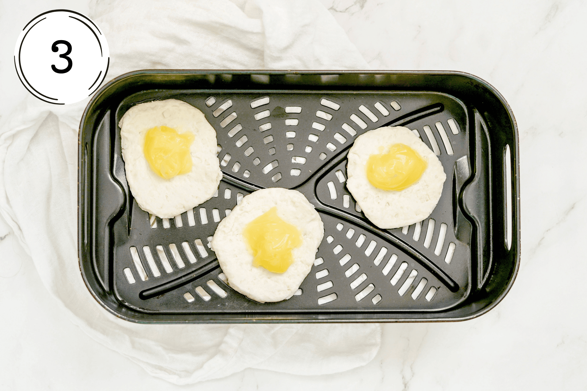 putting in air fryer