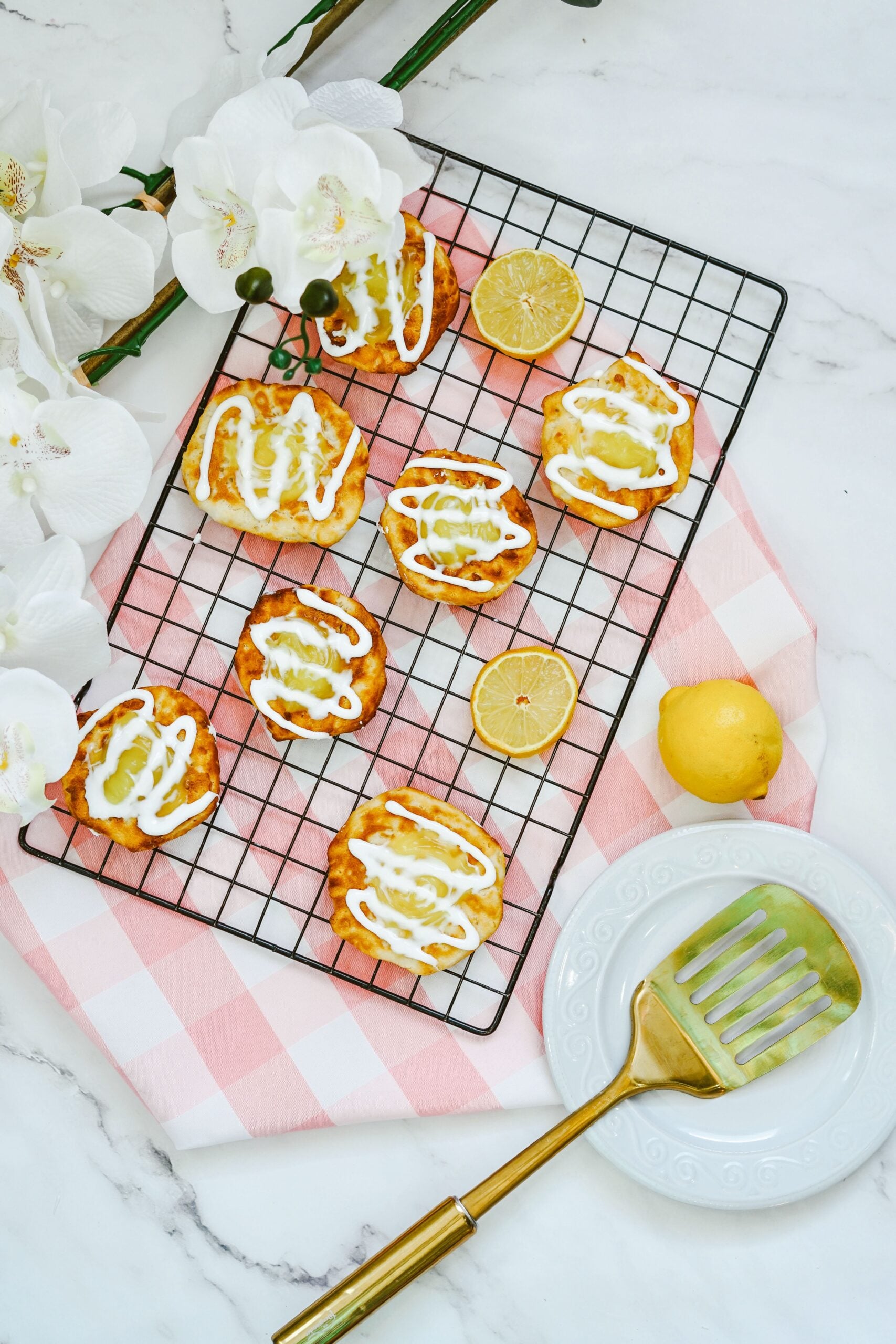 Air Fryer Lemon Danish in table
