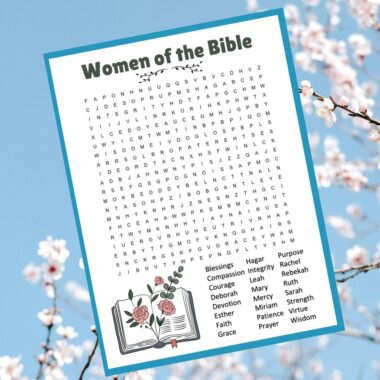 WOMEN OF THE BIBLE PRINTABLE WORD SEARCH PUZZLE.