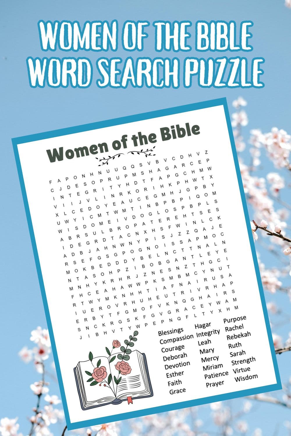 WOMEN OF THE BIBLE WORD SEARCH PUZZLE.