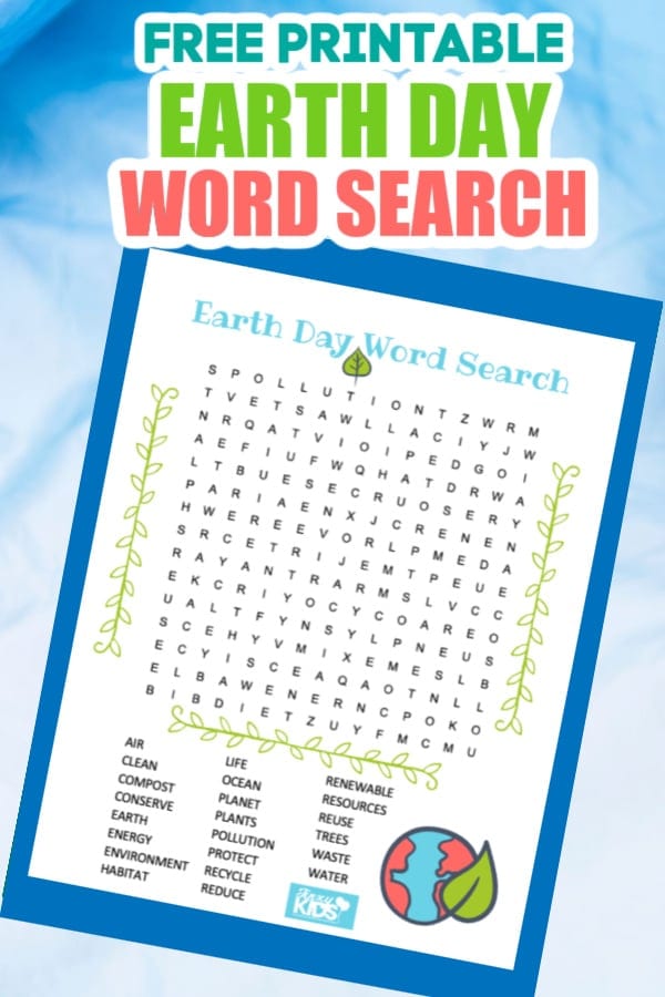 FREE Earth Day Word Search Printable - Thrifty Jinxy