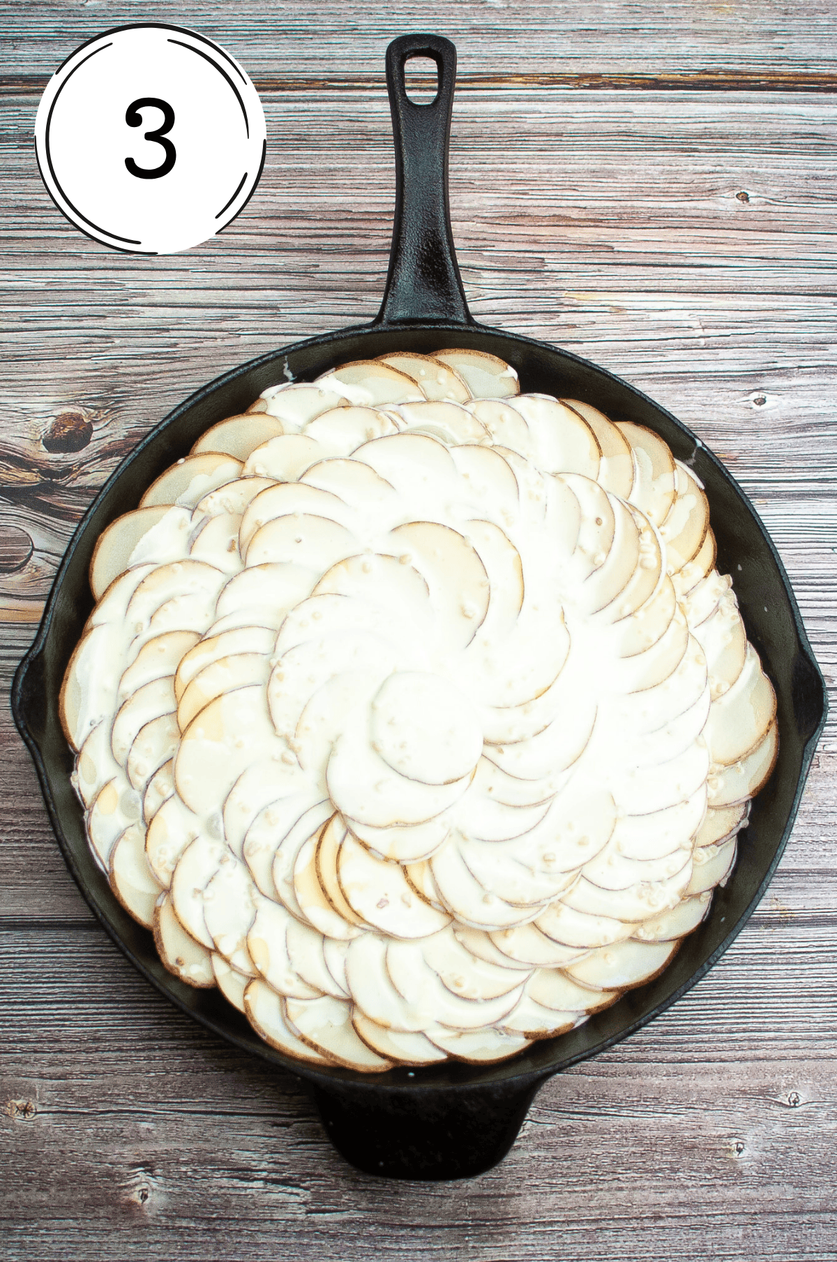 potatoes in pan