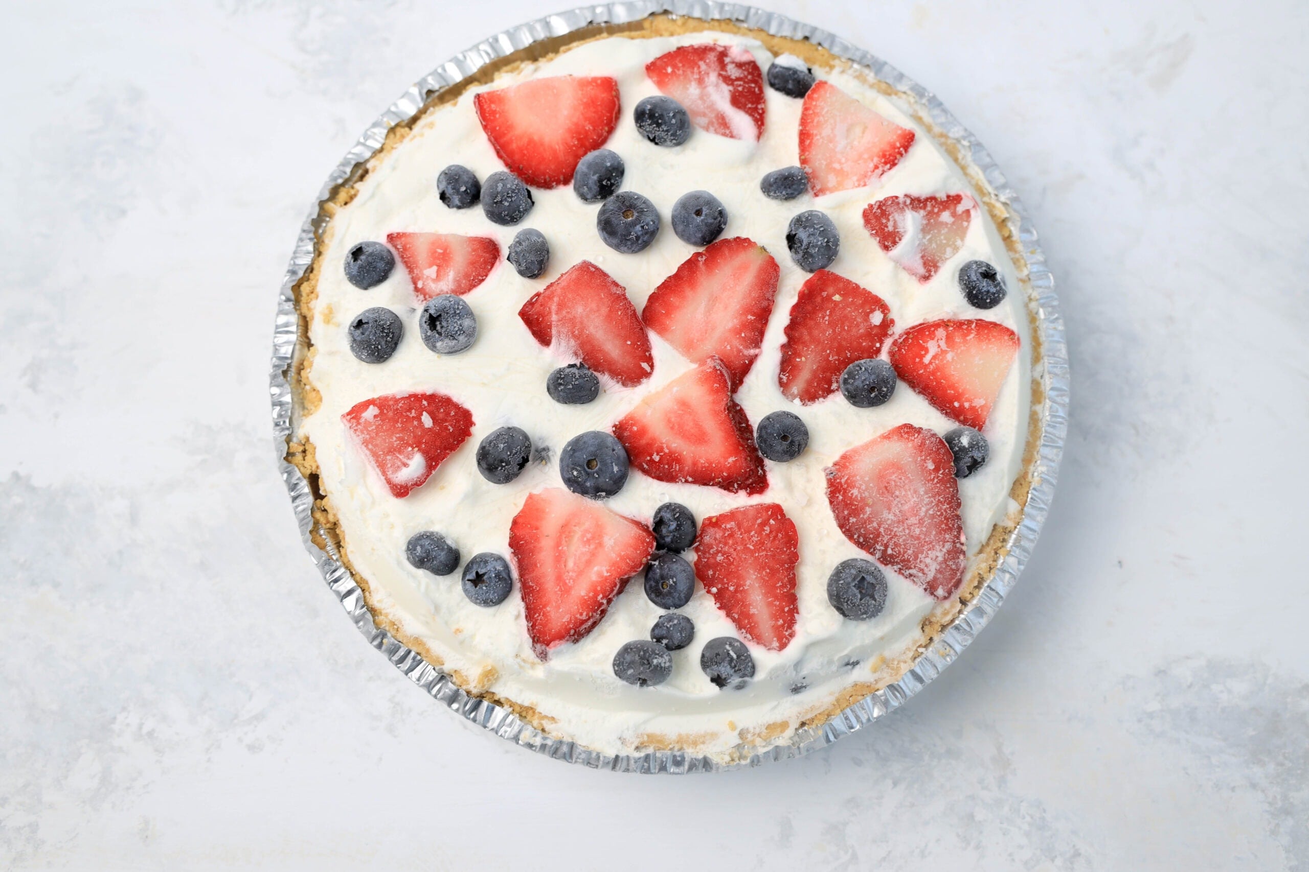 4th of July Ice Cream Pie top view