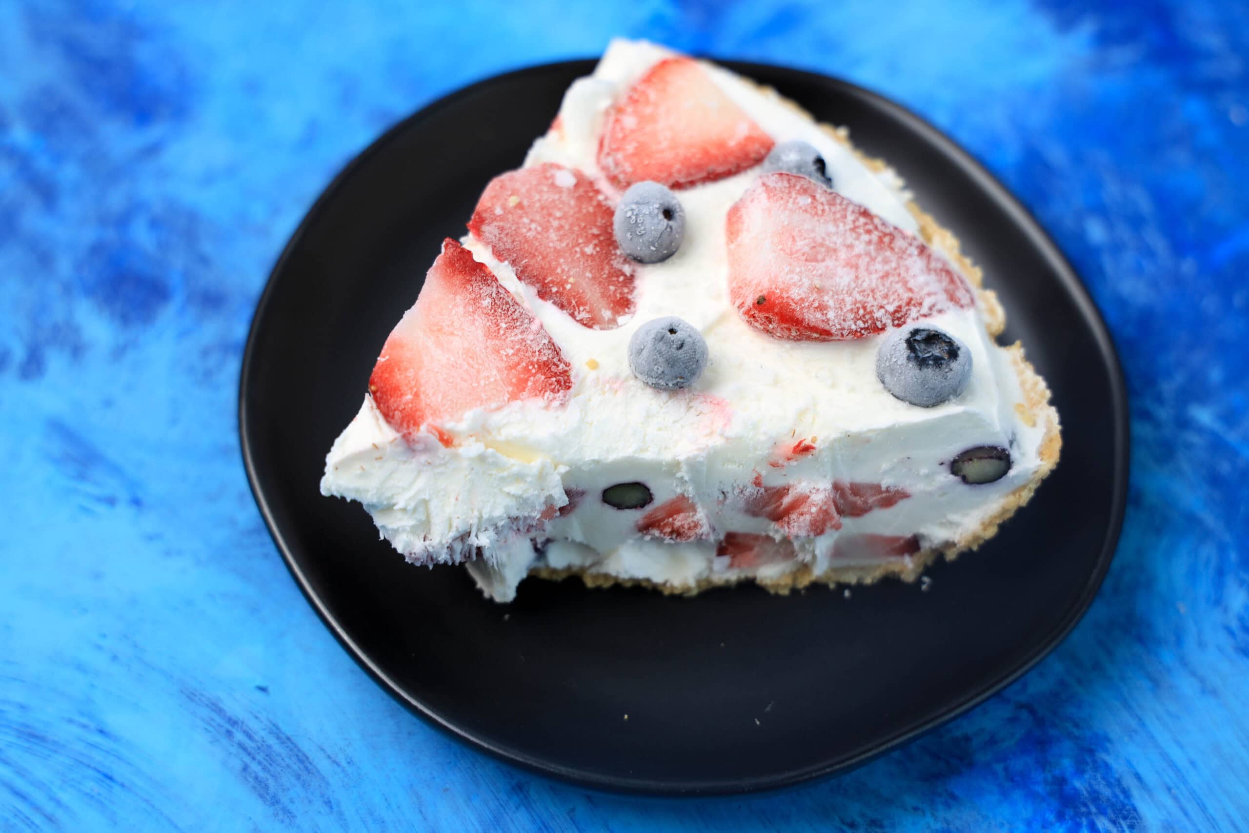 a slice of 4th of July Ice Cream Pie