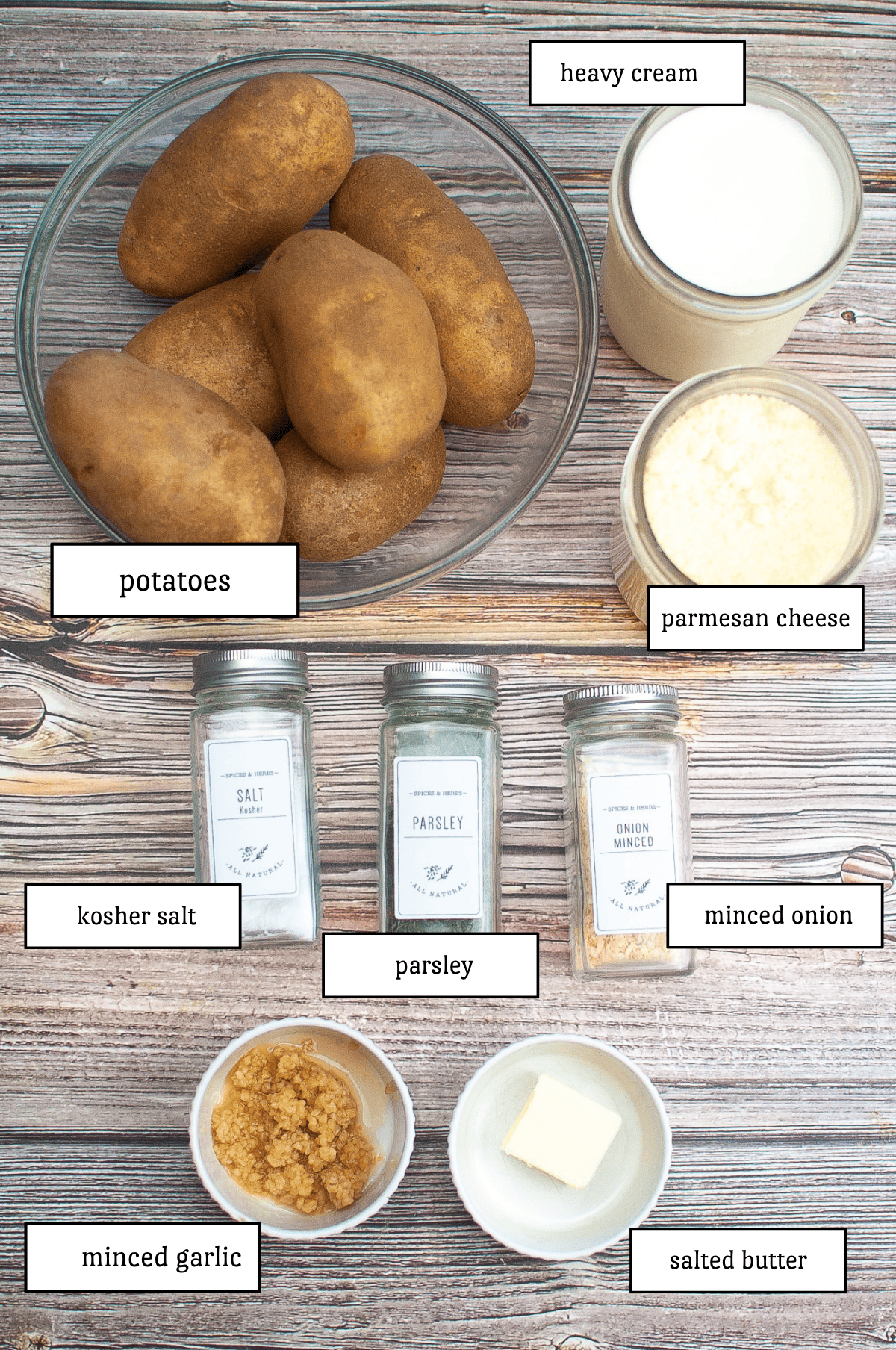 Au Gratin Potatoes Crisp Parmesan ingredients list