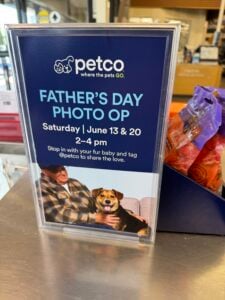 Petco Father's Day Photo Op.