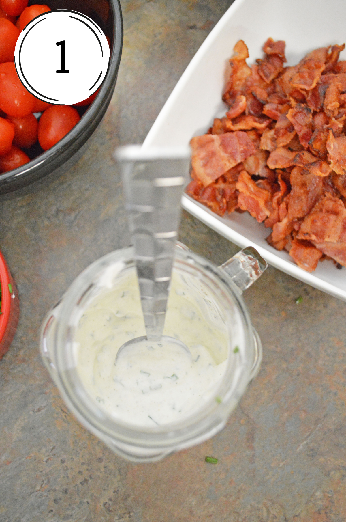 ingredients for BLT mix