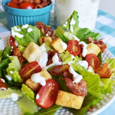 BLT Salad on top of table
