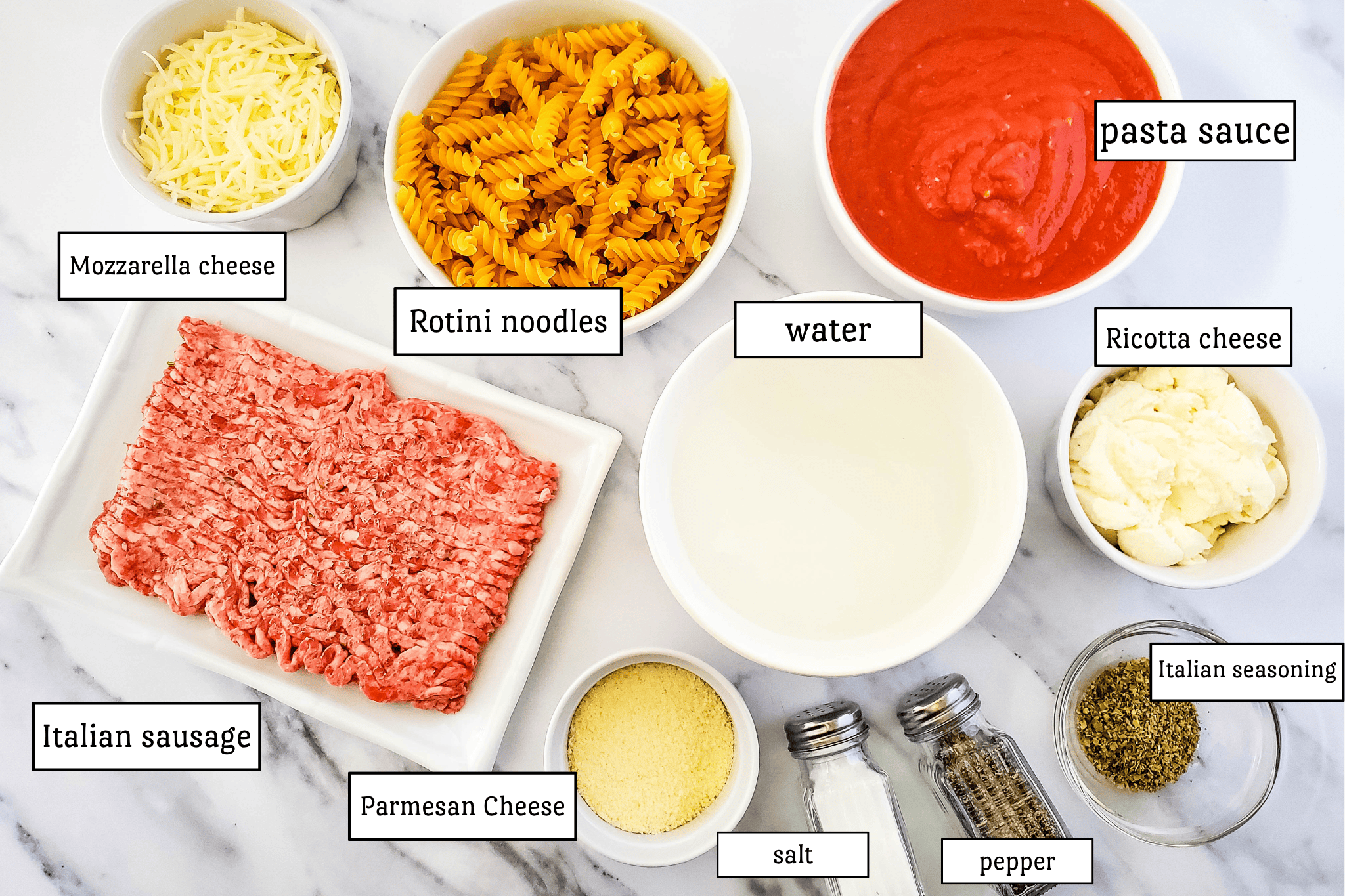Cast Iron Skillet Lasagna full ingredient list