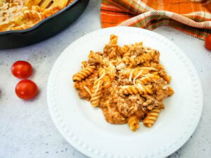 pasta on plate