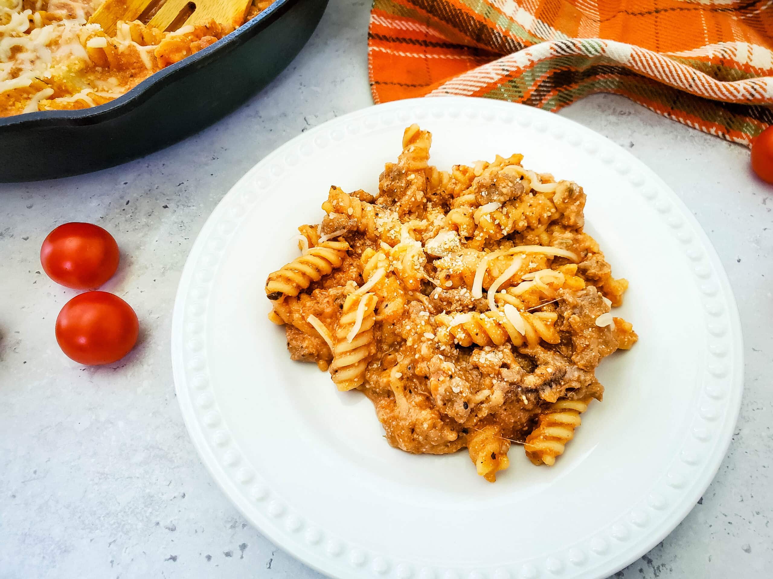 pasta on plate