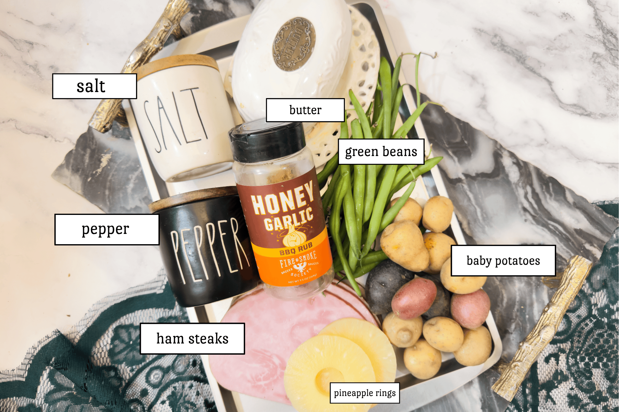 Sheet Pan Ham Dinner  ingredients